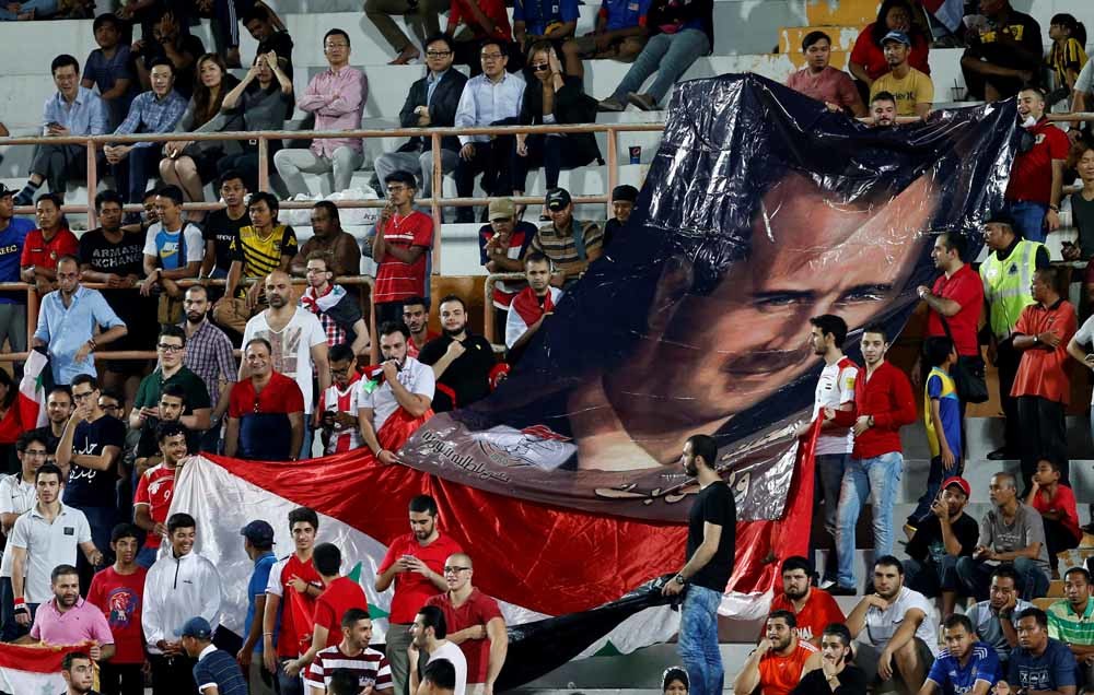 Voetballen  voor Assad?
