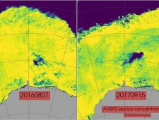 Bij Antarctica zit een gat in  het ijs zo groot als Nederland