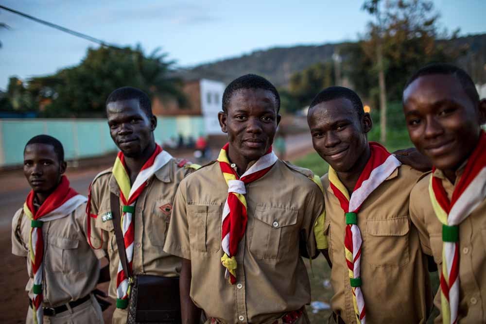Scouts bewaren de vrede in Centraal-Afrikaanse Republiek