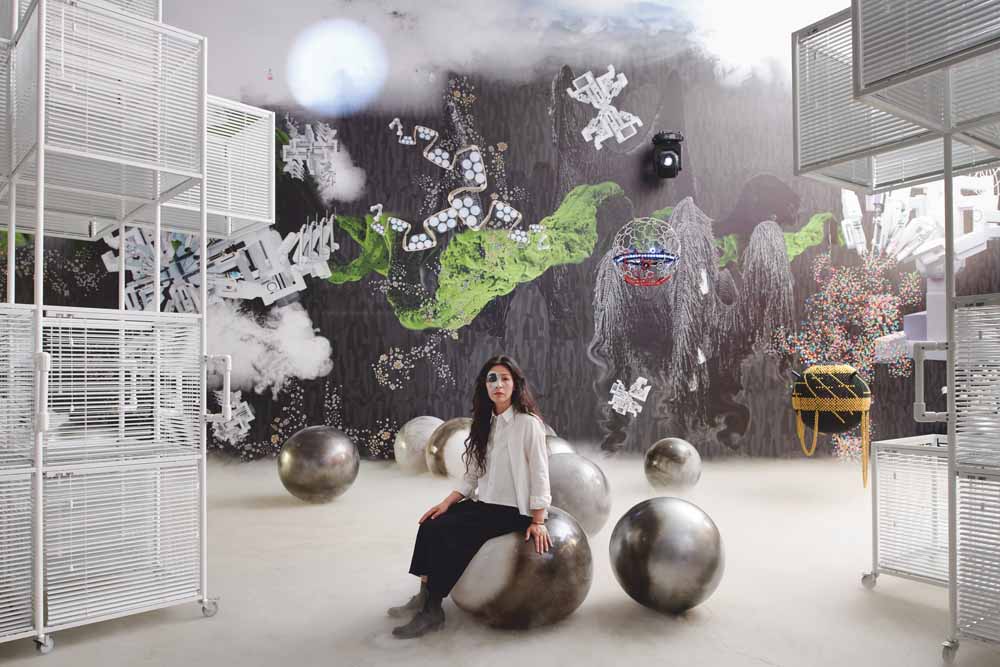 Haegue Yang in her exhibition When The Year 2000 Comes at Kukje