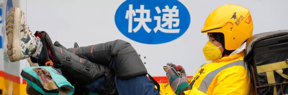 Chinese Alliantie van Ridders neemt het op voor maaltijdbezorgers