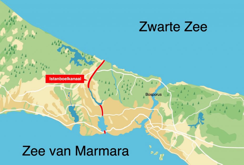 Istanbul canal map–C.Randam Wikimedia Commons 1