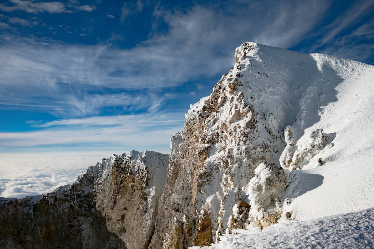 De Iztaccíhuatl kent nog maar drie gletsjers, Pecho, Panza en Suroriental 