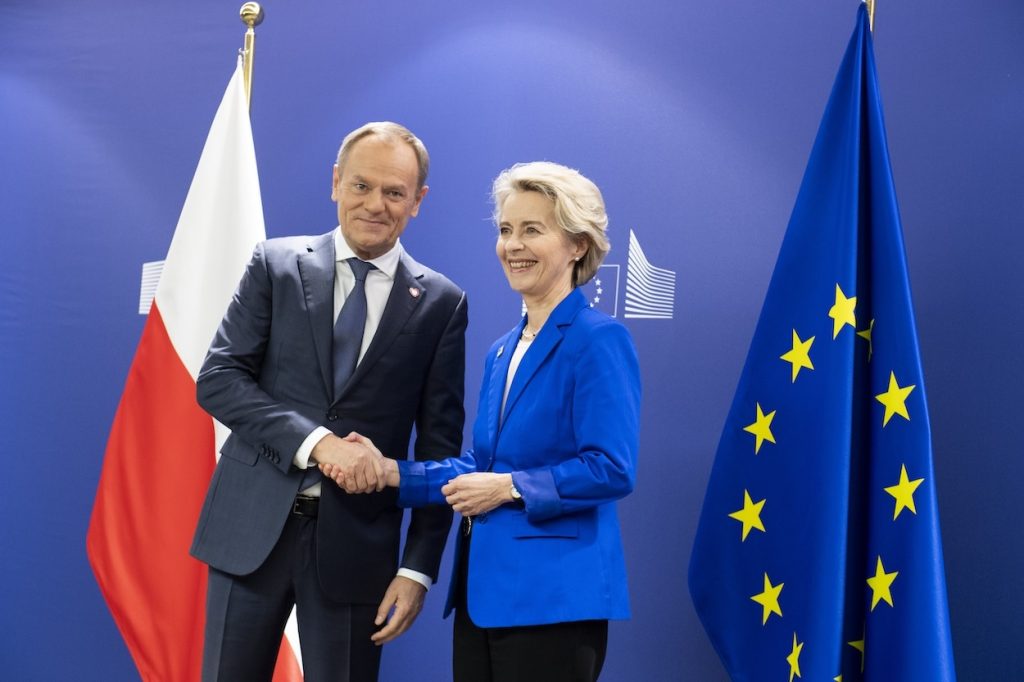 Donald Tusk Ursula von der Leyen 2023