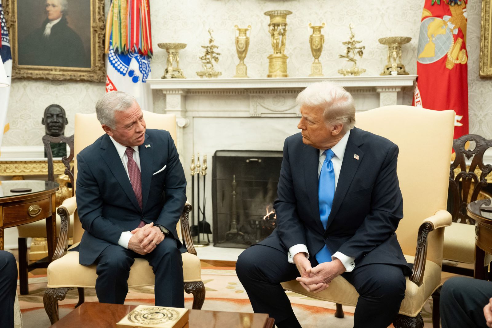 Abdullah II van Jordanië toont zich ware diplomaat tijdens bezoek aan Trump