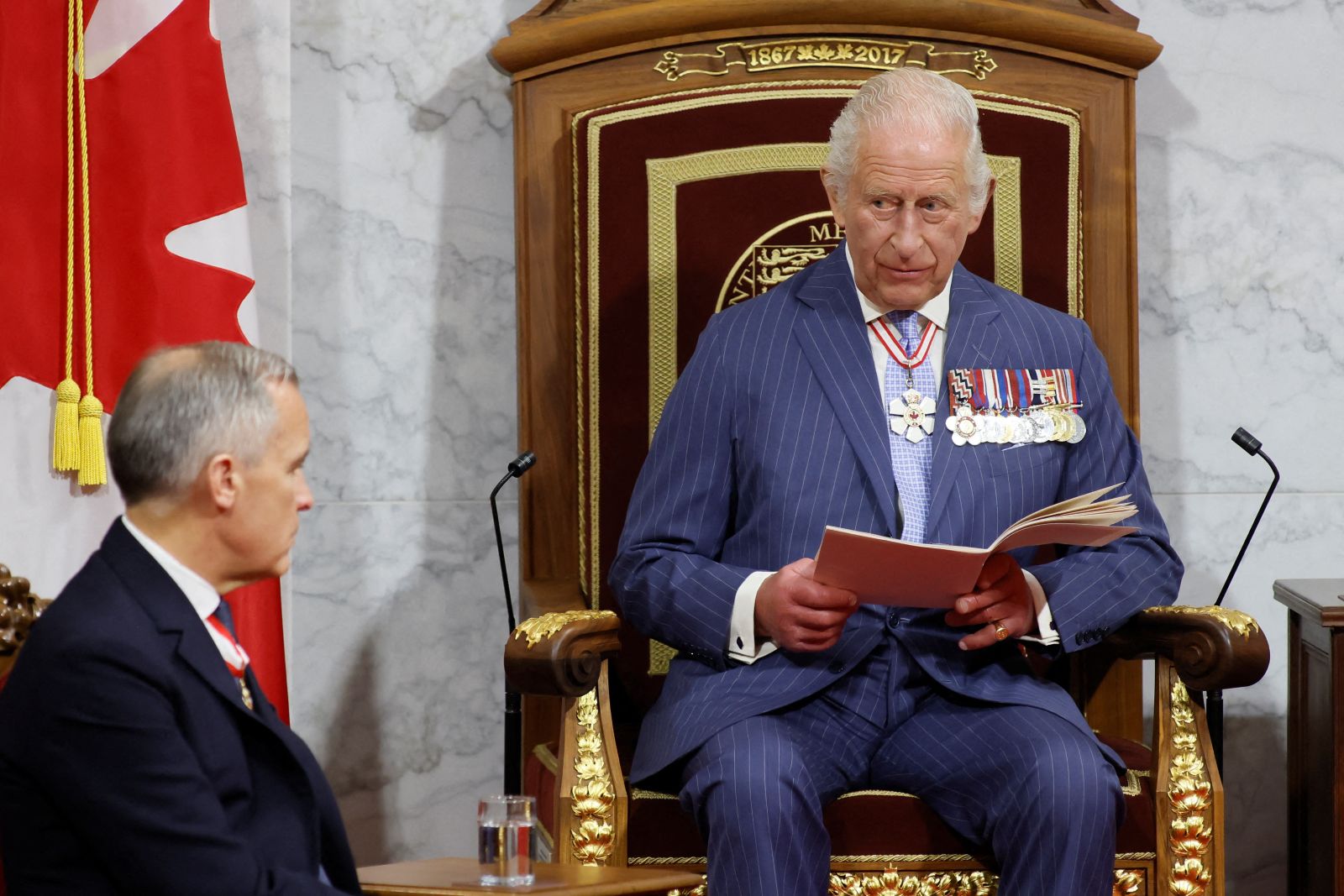 Koning Charles verdedigt soevereiniteit van Canada tijdens troonrede