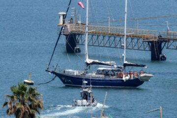 De Madleen in een Israëlische haven