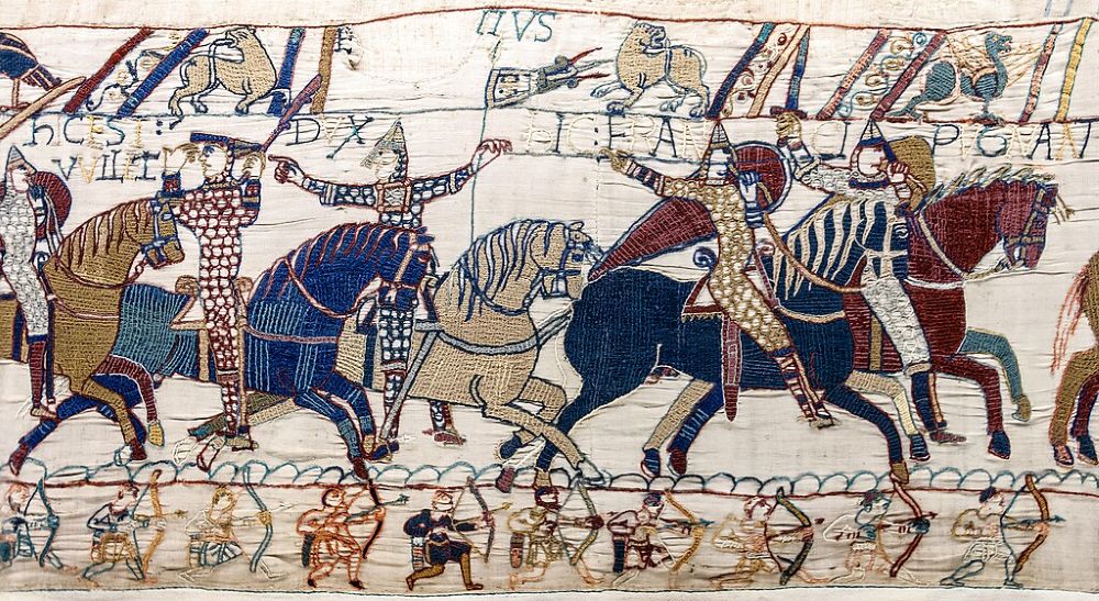 Duitsland geeft Frankrijk twee fragmenten van het Tapijt van Bayeux terug Duitsland geeft Frankrijk twee fragmenten van het Tapijt van Bayeux terug