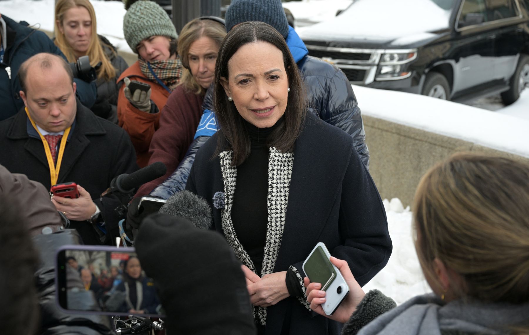 Venezuela: Corina Machado en Delcy Rodríguez nemen elkaar op de korrel