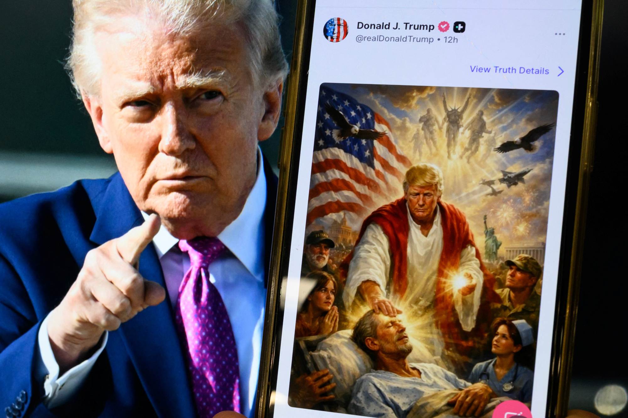 Ophef om Trumps aanval op paus: ‘Dit is blasfemie’