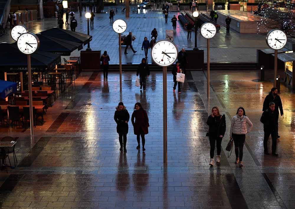 Het Londense zakendistrict Canary Wharf. – © Dylan Martinez / Reuters 