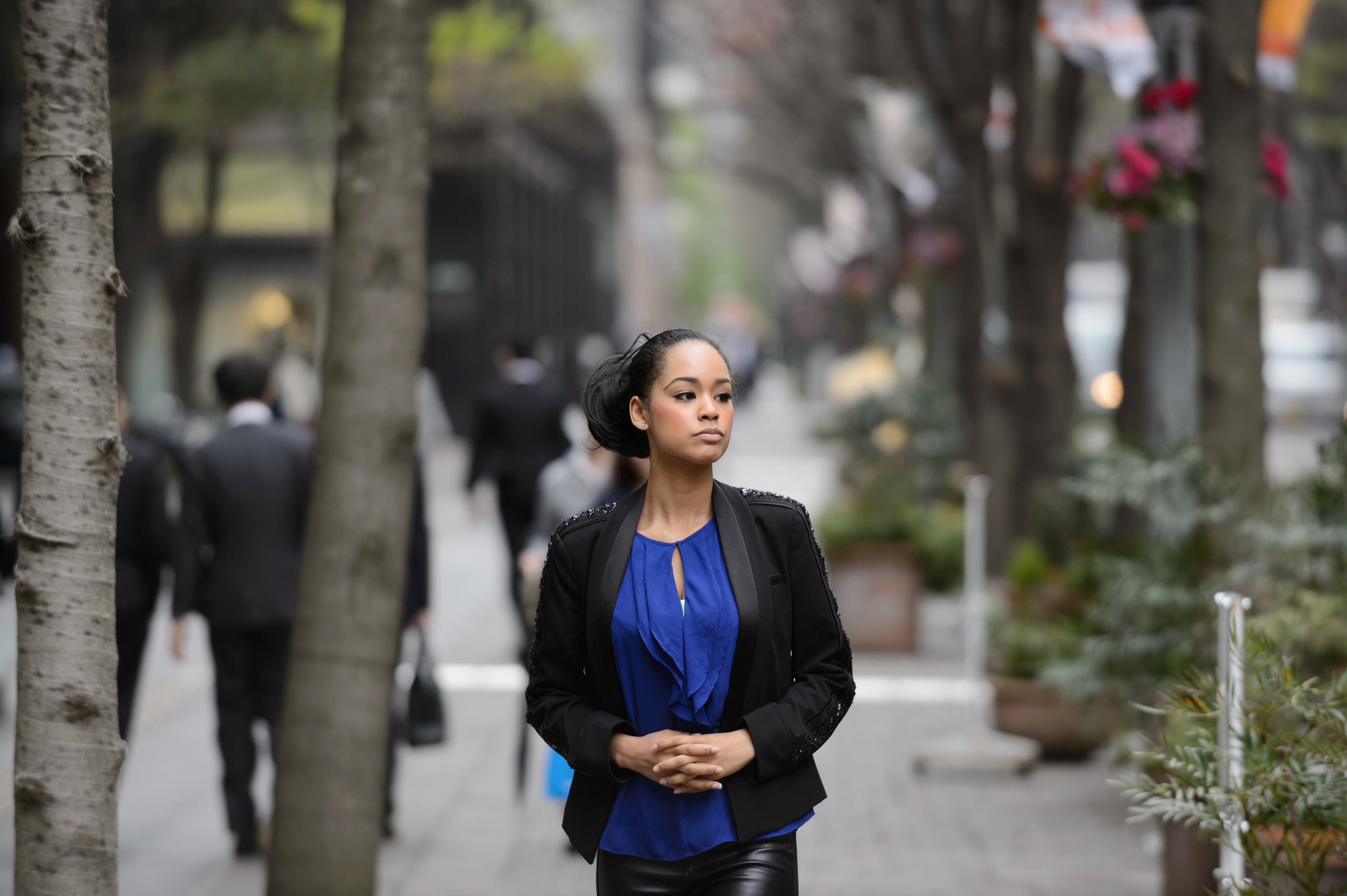 Ariana Miyamoto, die in 2015 als eerste biraciale Miss Universe Japan werd gekozen – volgens haar geen teken dat Japan milder wordt ten opzichte van andere ethniciteiten. – © Akio Kon / Bloomberg via Getty Images