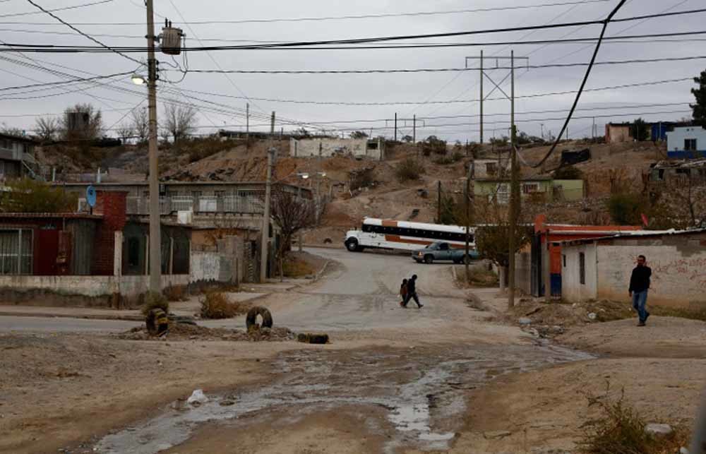 Een arme buurt in Juárez waar veel fabrieksarbeiders wonen.