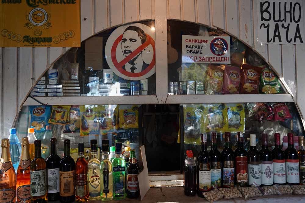 Deze slijterij ‘verkoopt niet aan Obama’. – © Sasha Mordovets / Getty Images