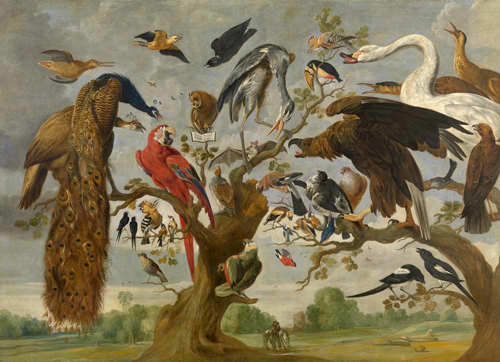 Vogelconcert, toegeschreven aan Paul de Vos (Hulst 1595 - Antwerpen 1678).