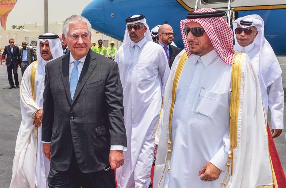 De Amerikaanse minister van Buitenlandse Zaken Rex Tillerson in Doha, Qatar. – © HH