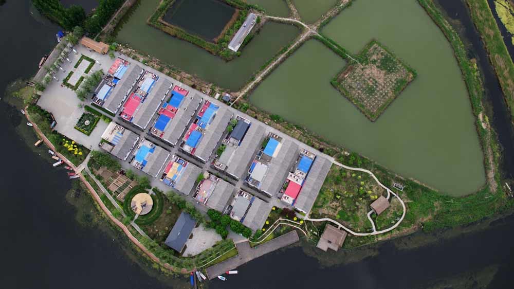 Het Baiyang-meer bij Xiongan. Het gebied zal de komende jaren in snel tempo worden ontwikkeld. – © HH