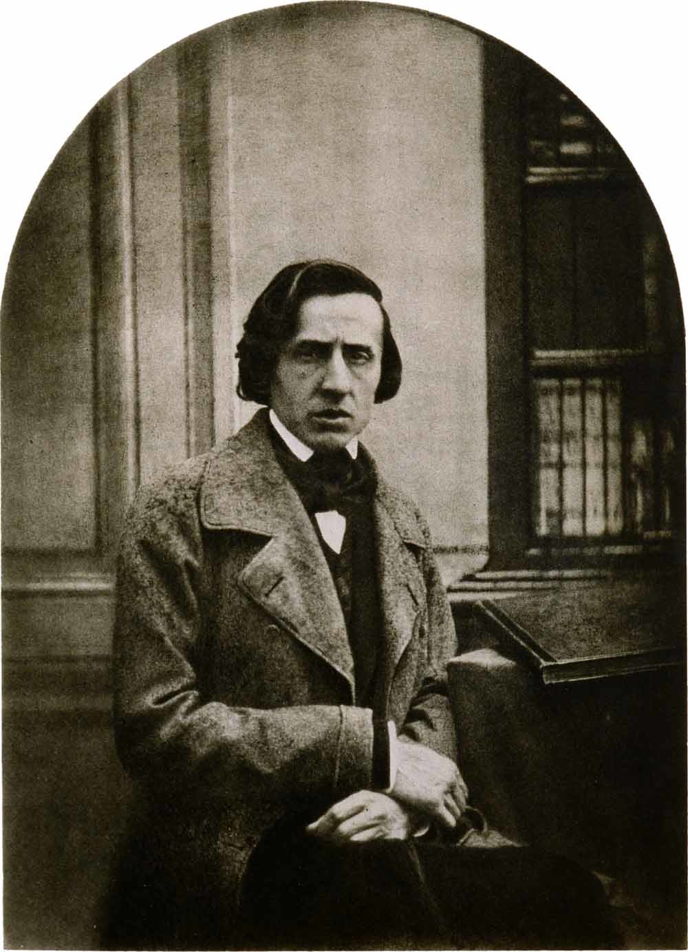 Een van de twee bestaande foto’s van Chopin, in 1849 gemaakt door Louis-Auguste Bisson.