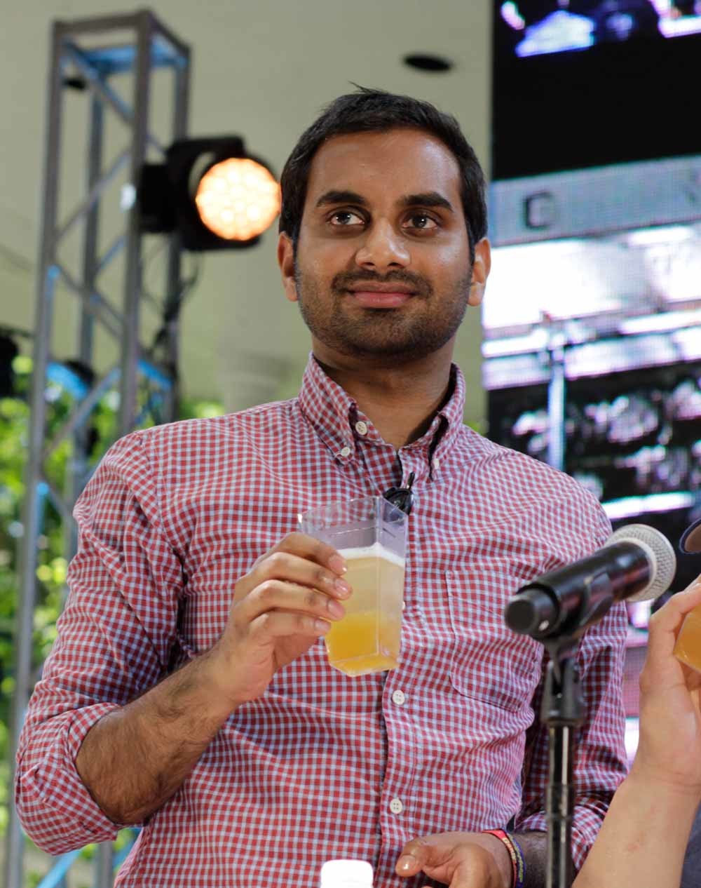 aziz ansari and david chang at the great googamooga festival