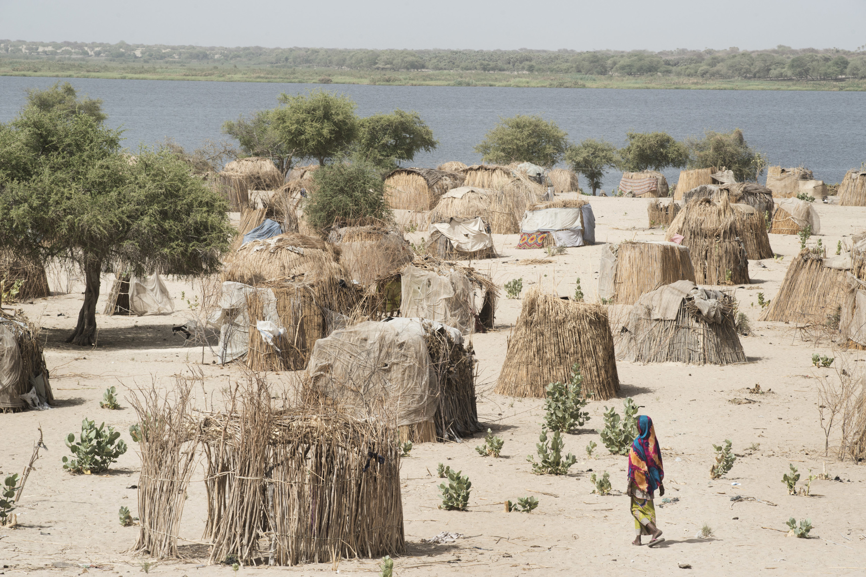Kulkime, aan het Tsjaad-meer, is een van de dorpen waar slachtoffers van Boko Haram worden opgevangen. – © Michael Zumstein / Agence VU