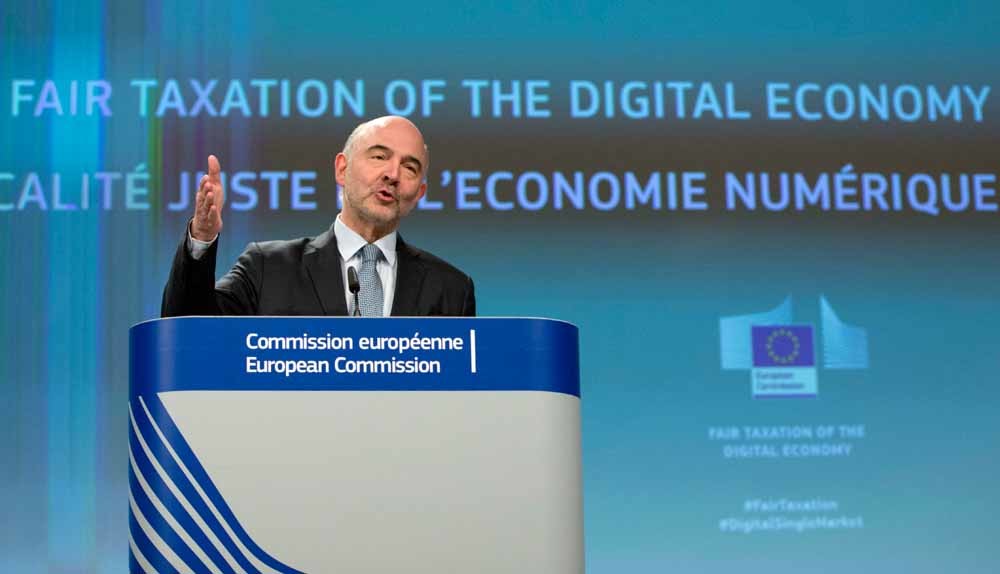 Eurocommissaris Pierre Moscovici kondigde maatregelen aan. – © Virginia Mayo / HH