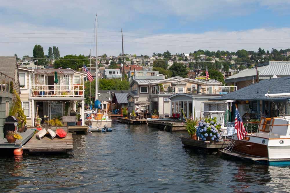 Woonboten op Lake Union in Seattle. – © Wolfgang Kaehler / Getty Images