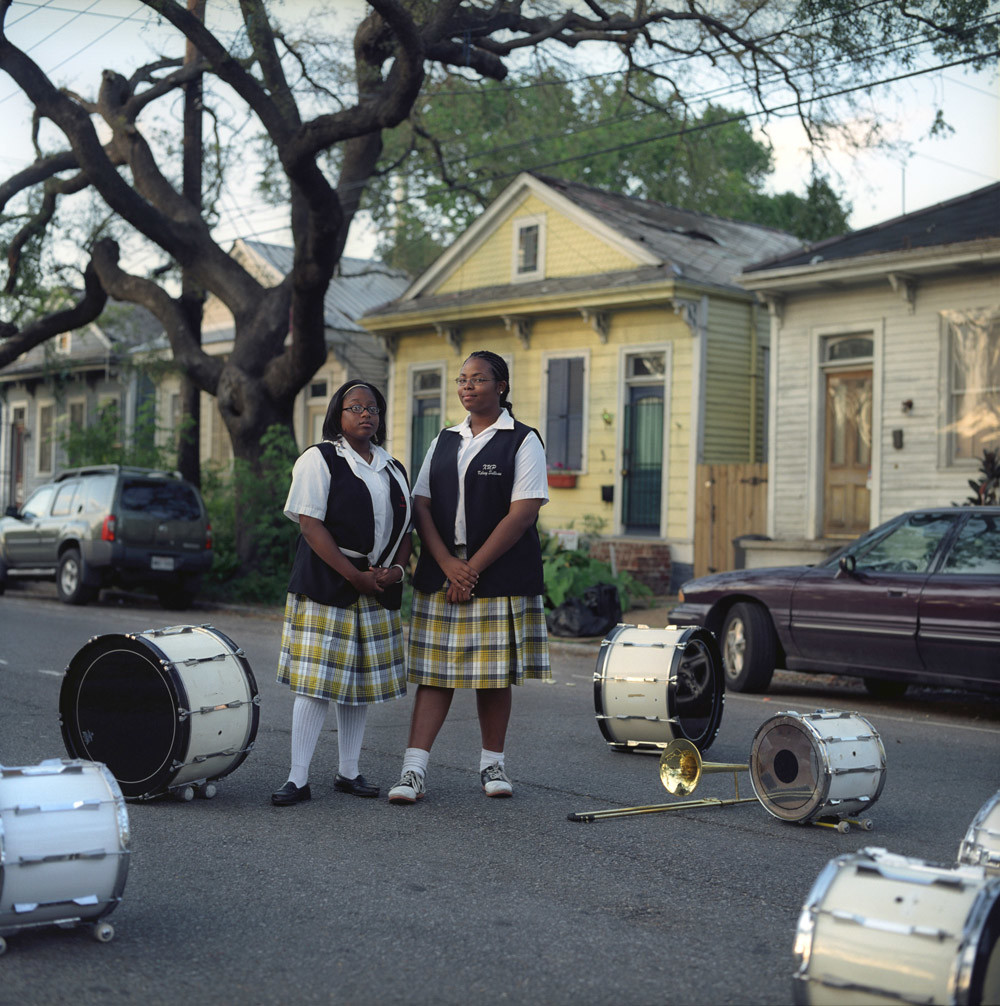 Twee leden van The Max Band, een van de vele schoolfanfares in New Orleans. © Jamie James Medina / HH
