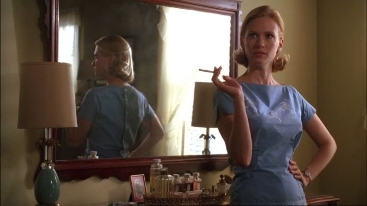 Betty Draper, Dons eerste vrouw in Mad Men, gespeeld door January Jones.