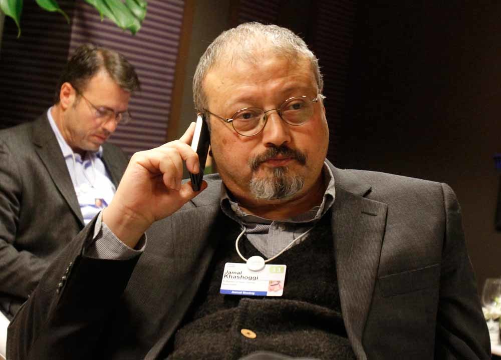 De Saoedische journalist Jamal Khashoggi tijdens het World Economic Forum in Davos, op 29 januari 2011. – © HH