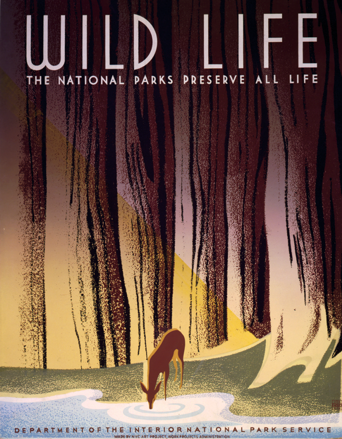 wpa poster for the national park service 1940 by frank s nic