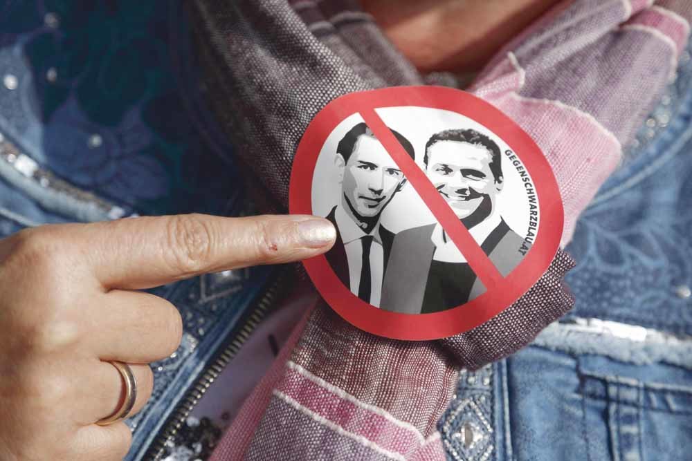 Vicekanselier Heinz-Christian Strache [vicekanselier en het huidige gezicht van de Oostenrijkse FPÖ] wil een mediasysteem zonder vrije pers. – © HH