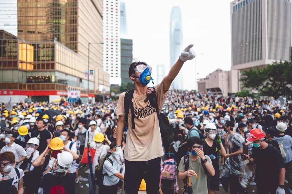 Massale protesten in Hongkong. – © Getty