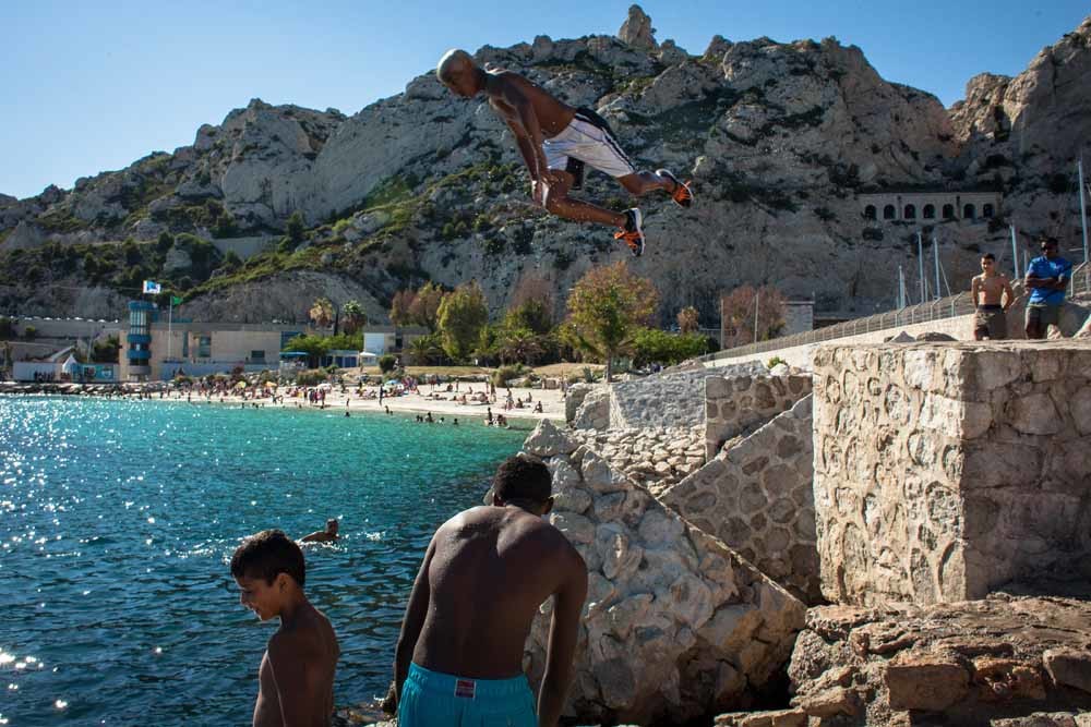 Het strand van L’Estaque bij Marseille. – © Hervé Lequeux / HH