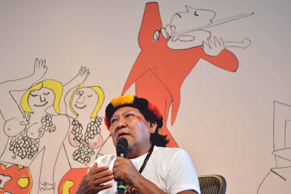 Davi Kopenawa schreef de eerste autobiografie van iemand die in het regenwoud leeft.   © Fernando Frazão / Agência Brasil