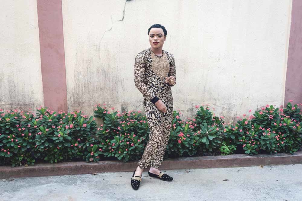 De Nigeriaanse Bobrisky is een mediapersoonlijkheid en openlijk trans. Ze vergaarde bekendheid met haar make-upvideo’s op social media. – © Stefan Heunis / AFP