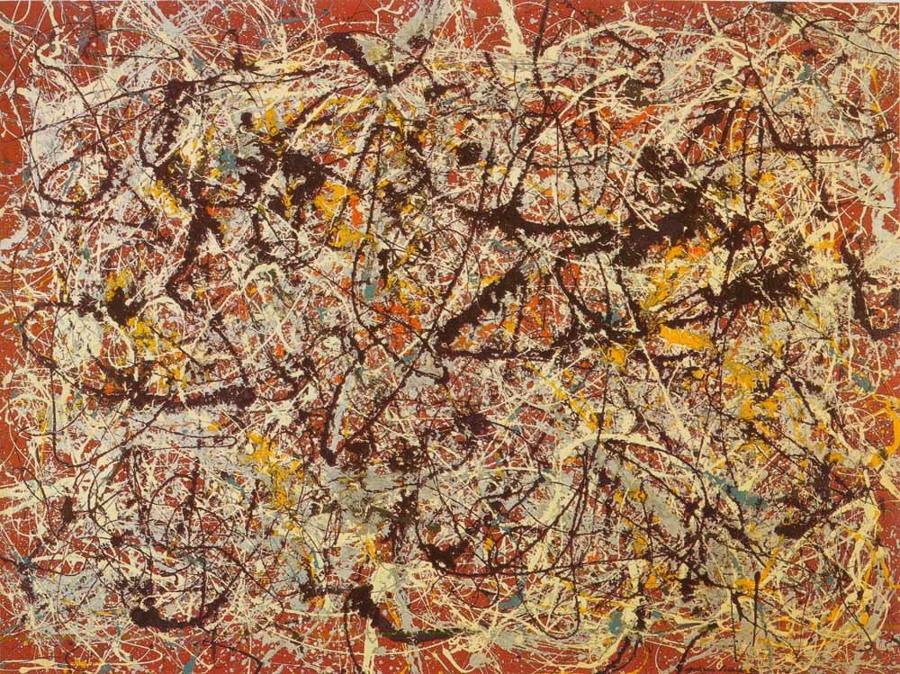 Jackson Pollock, Mural on Indian Red Ground (1950), in Teheran.