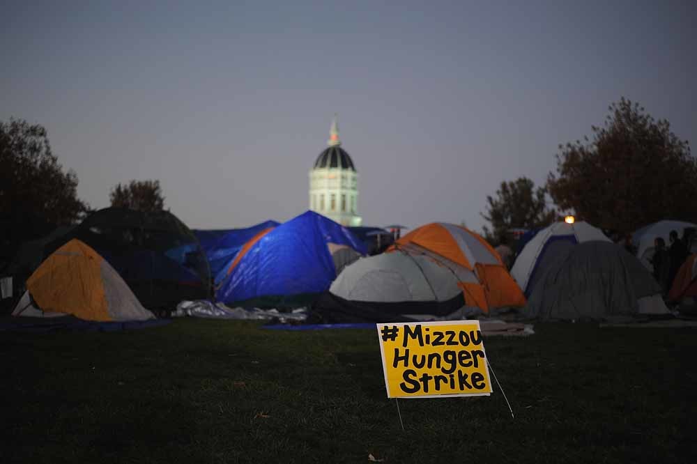 Studenten in Missouri gingen in hongerstaking. – © Michael B. Thomas / Getty Images