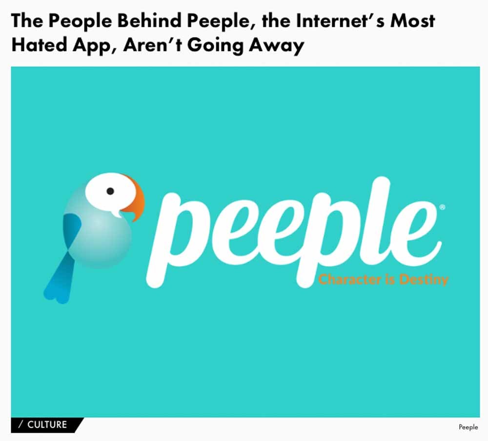 Peeple, de omstreden ratingsite en -app waarmee je andere mensen kunt beoordelen.