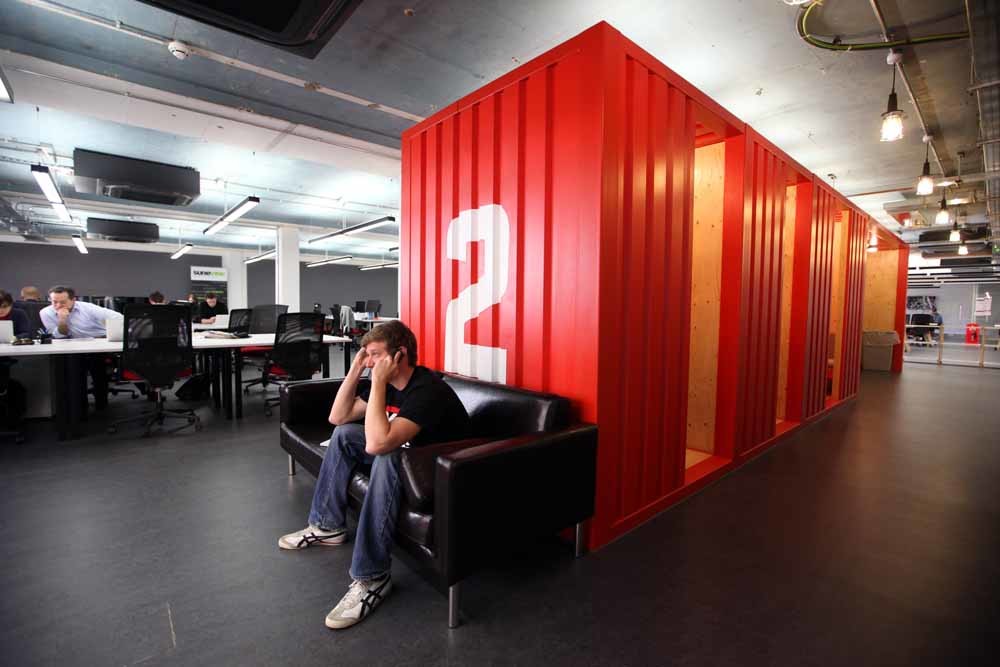 Even geen teamwerk in Tech City, een andere Googlevestiging in Londen. – © Getty Images