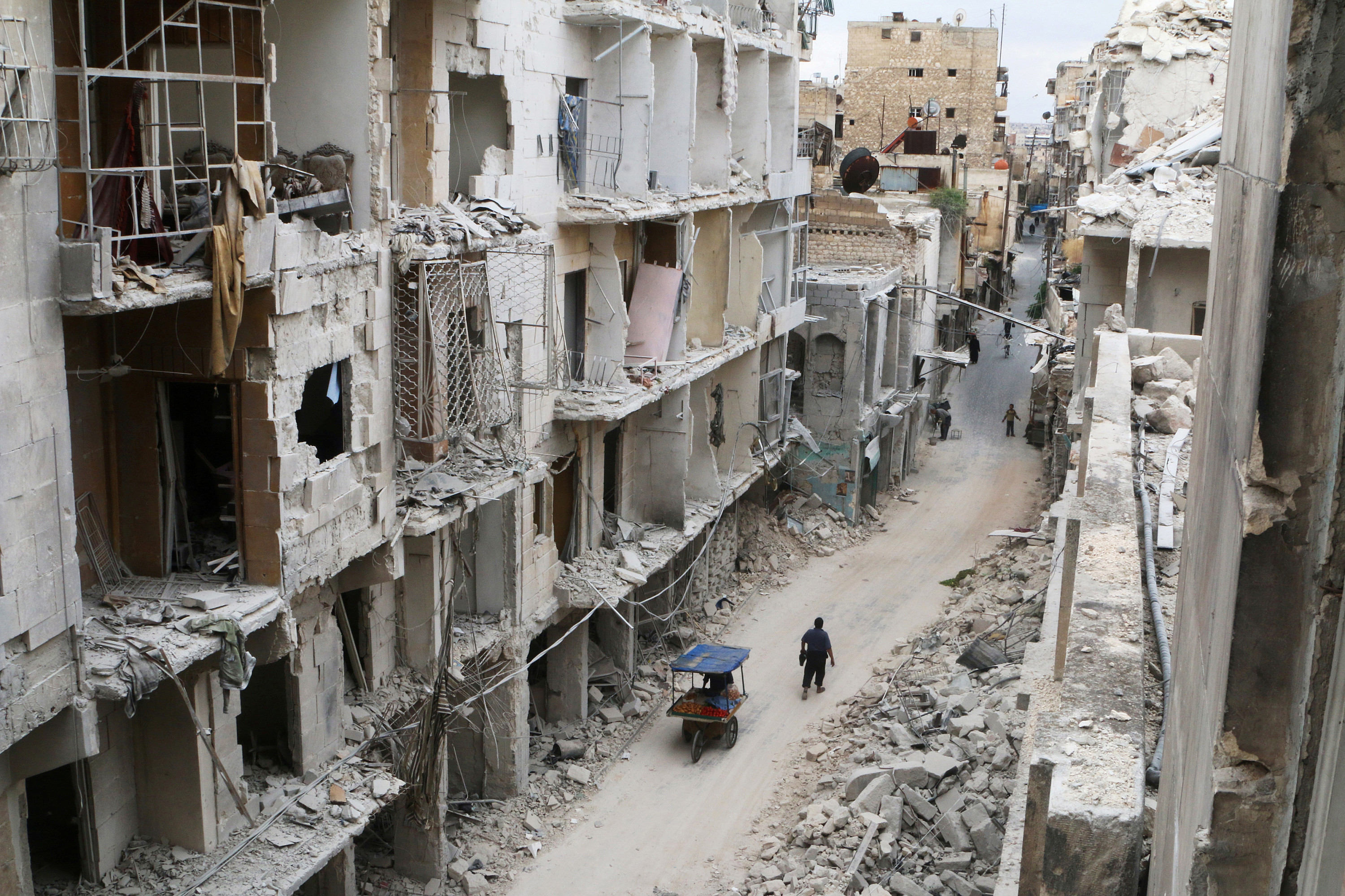 Het oude Aleppo, Syrië, mei 2016. – © Reuters / Abdalrhman Ismail