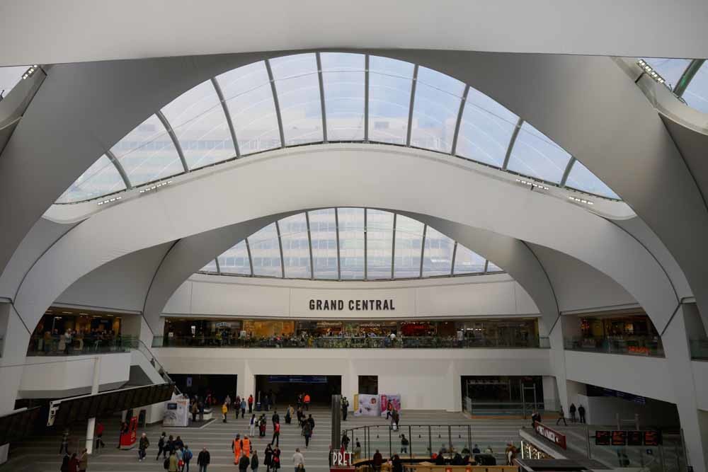 Het voor 750 miljoen pond gerenoveerde New Street Station in Birmingham, inclusief winkelcentrum. – Christopher Furlong / Getty