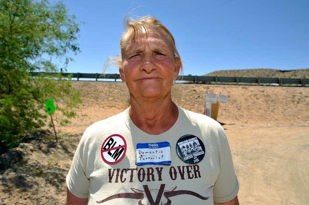 Ook Carol Cox steunt haar neef Cliven Bundy. – © David Becker / Getty