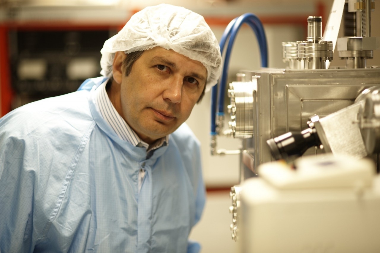 Andre Geim in zijn laboratorium.