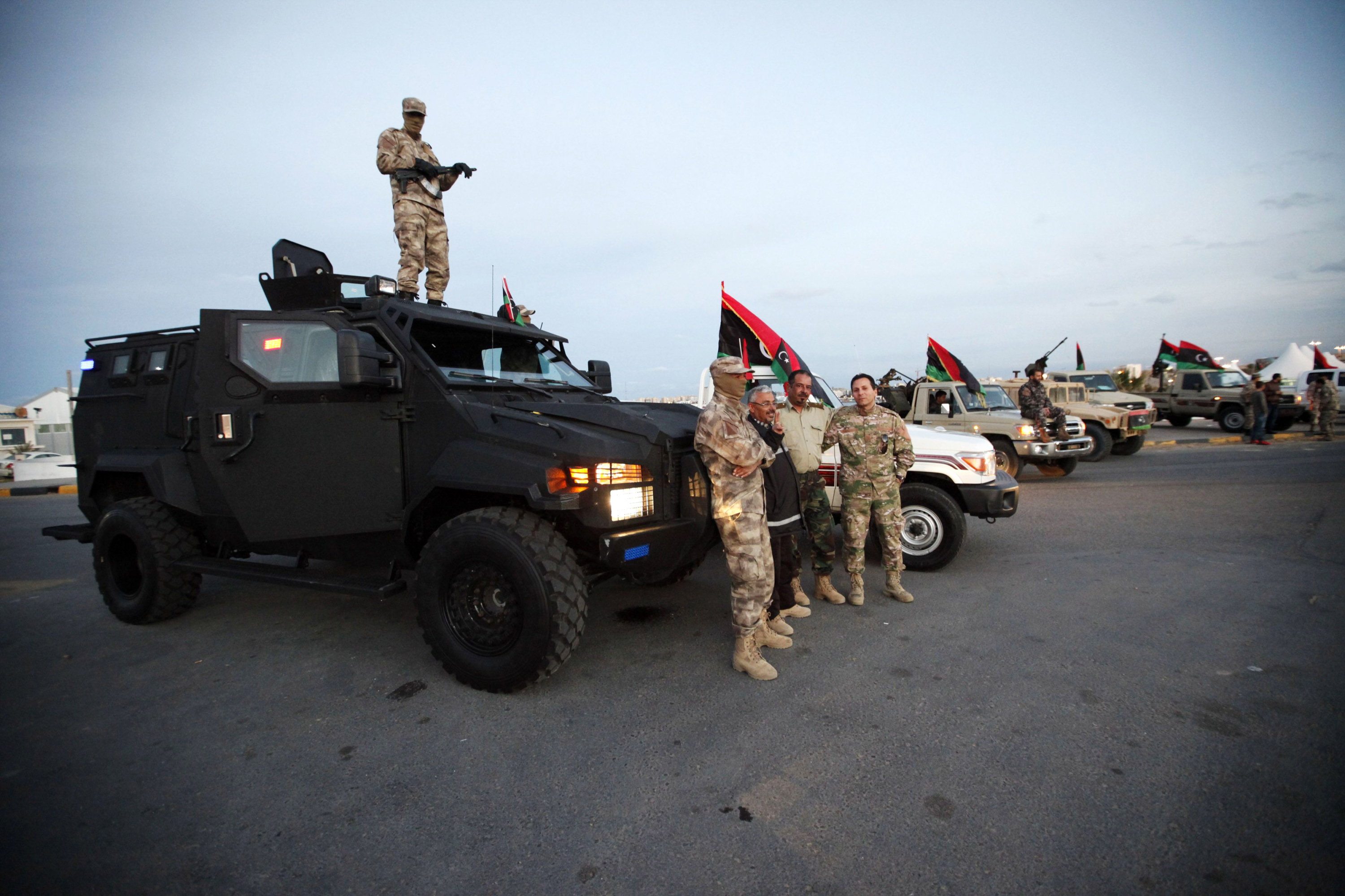 Viering van de vierde verjaardag van de revolutie tegen Gaddafi op Martyrs' Square in Tripoli, 17 februari 2015. – © Ismail Zitouny / Reuters